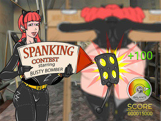 Busty Bomber - Spanking Contest