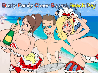 Busty Family Cheer Squad - Beach Day