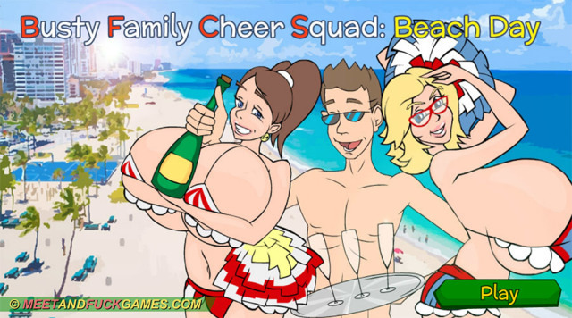 Busty Family Cheer Squad - Beach Day small screenshot - number 1